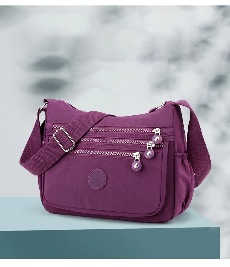 Women's Messenger large capacity Shoulder Bag Polyester Fashion Cosmetic Bag Simple and Versatile Handbag Crossbody Bag