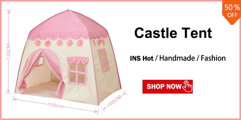 Portable Children's Tent for Kids Tent Toys for Girls Princess Castle Tipi Infantil Teepee Baby Christmas Gifts