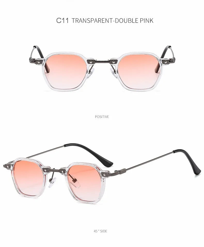 Small Square Sunglasses Riding Driving Sun Glasses Women Men Brand Designer Metal Frame Eyewear Shades Oculos De Sol UV400