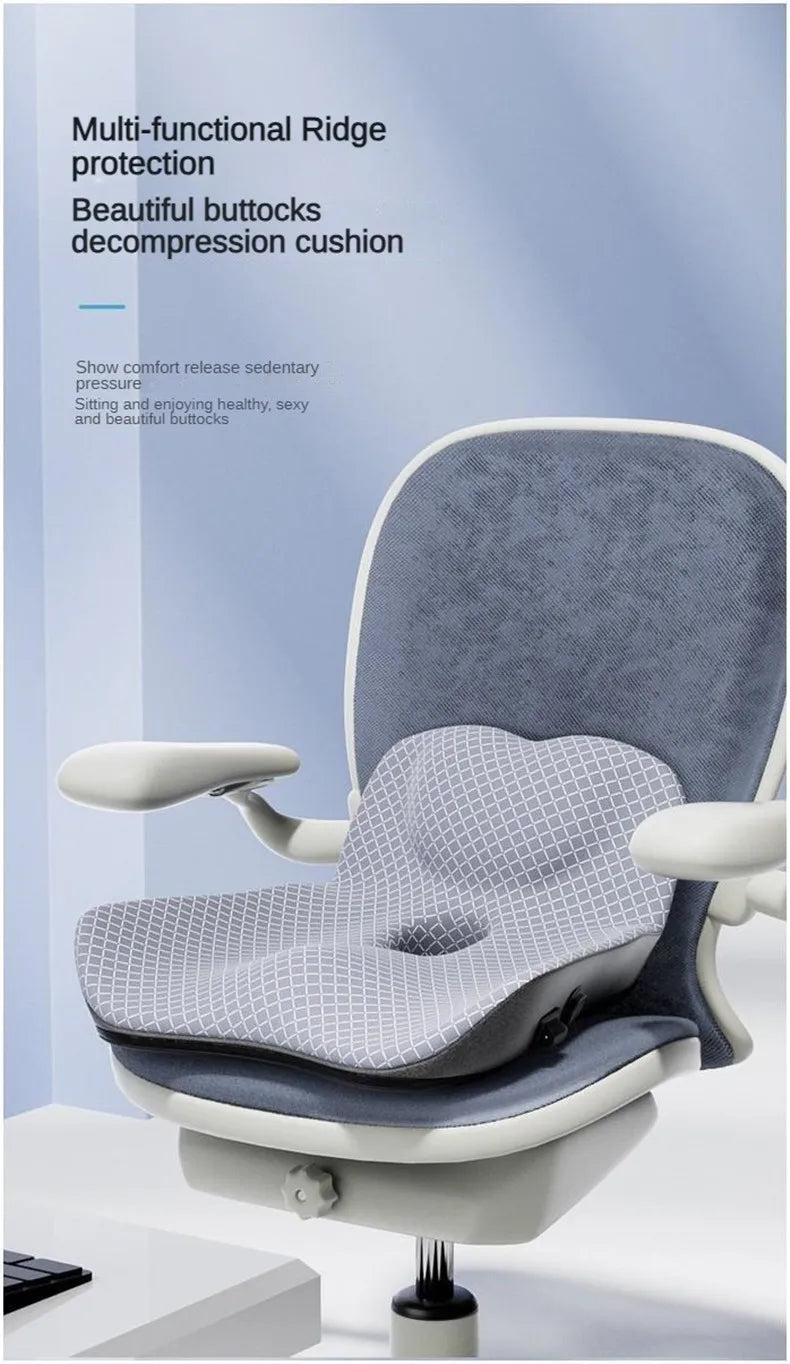Coccyx Memory Foam Chair Orthopedic Pillow Office Seat Pad Hemorrhoid Treat Car Seat Big Cushion Relief Pain Tailbone Pillow