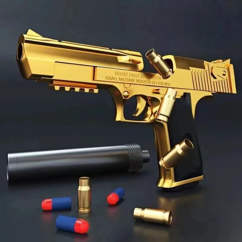 Shell Ejection Desert Eagle G17 Soft Bullet Toy Gun Airsoft Pistol Foam Launcher for Kids Boys Gift CS Shooting Games Weapons