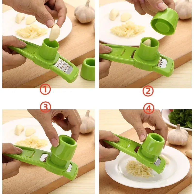 New Ginger Garlic Crusher Press Garlic Grinding Grater Cutter Peeler Manual Garlic Mincer Chopping Tool Kitchen Accessories
