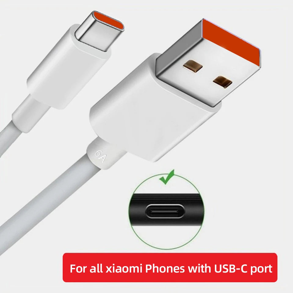 Usb Type C Cable Xiaomi Original Turbo Charge Cabo 120w 33w Fast Charging Cabo Mi 14 13 12t Pro 12 11 10t Redmi Note 10 Poco X6