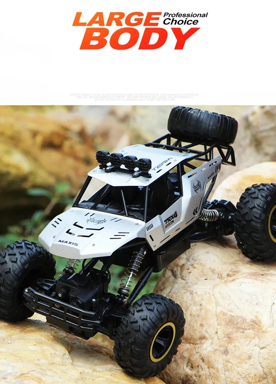 4WD Remote Control Off Road RC Car Radio Climbing Super Alloy Truck Buggy 4x4 RTR Vehicle Electric Toy for Children Kid Gift