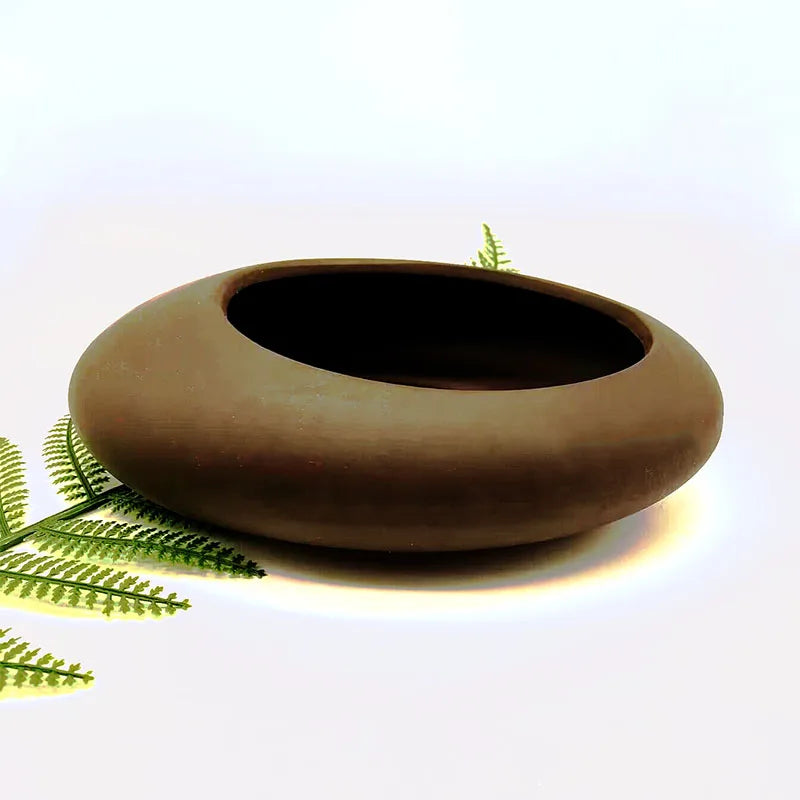Retro Purple Clay Plant Pot Chinese Style Orchid Asparagus Viridis Flower Pot Breathable Vase Desktop Ornaments Garden Decor