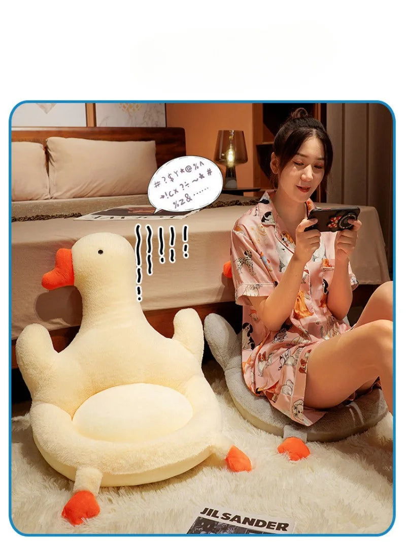 2024 New Big White Goose PuTuan Cushion Office Cute Student Thickened Pillow Dormitory Tatami Chair Cushion Futon Cushions Cojin