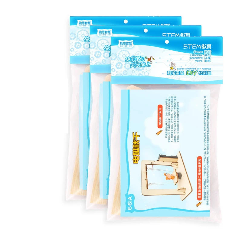 DIY Electromagnetic Swing Model STEM Kit Children Technologia Science Toys School Experimental Tool Kit Learning Education Kids