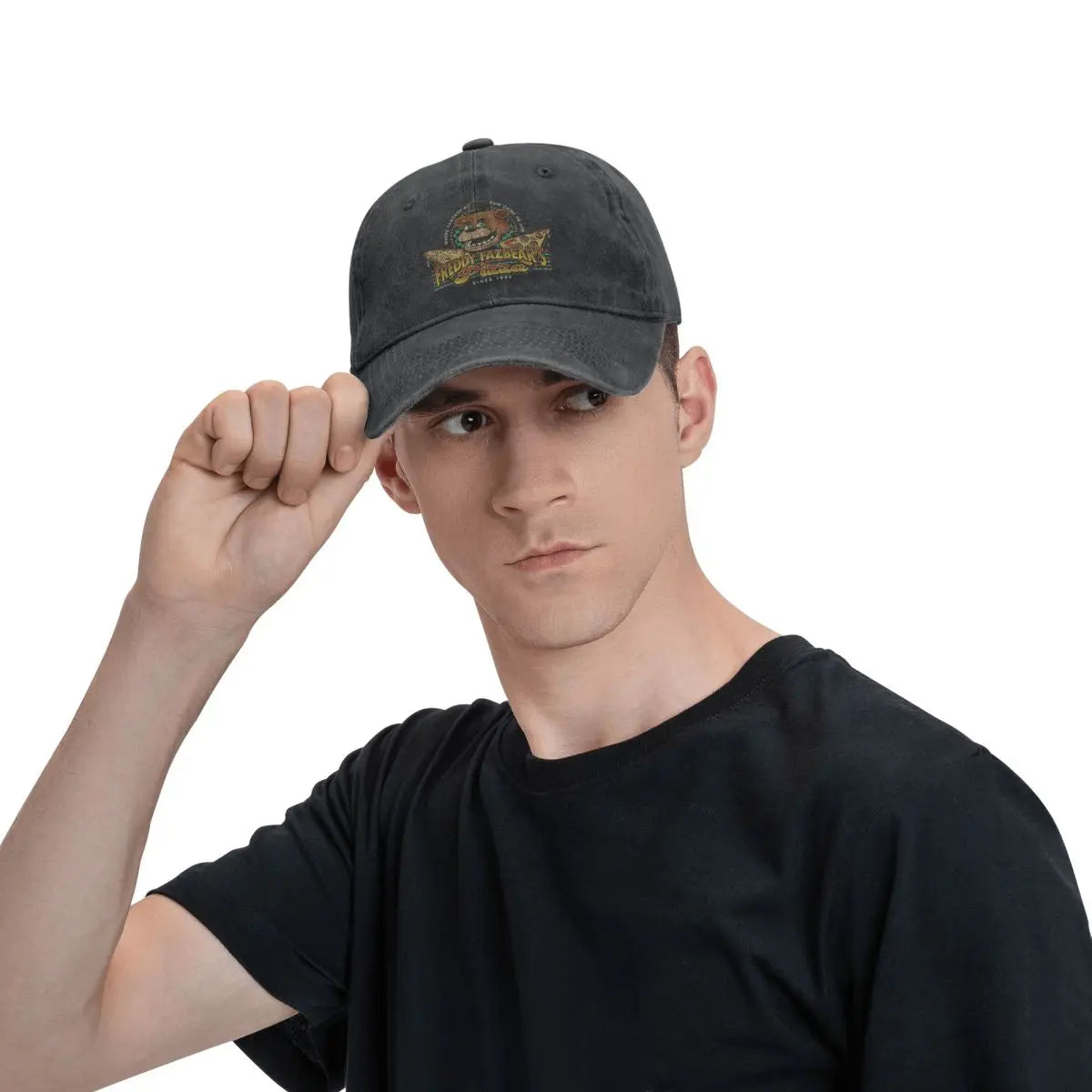 Pizza 1983 FNAF-Freddyy Five-Nights Men Women Baseball Cap Bear Gamer Halloween Distressed Cotton Hats Vintage Headwear