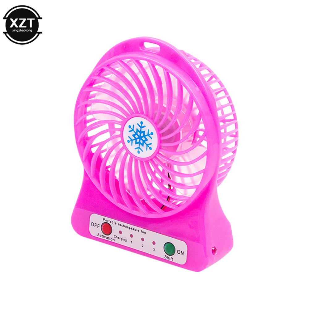USB Mini Fan Handheld Fan Desktop Fan Portable USB Charging Fan Office Travel Dormitory Multi-color Options