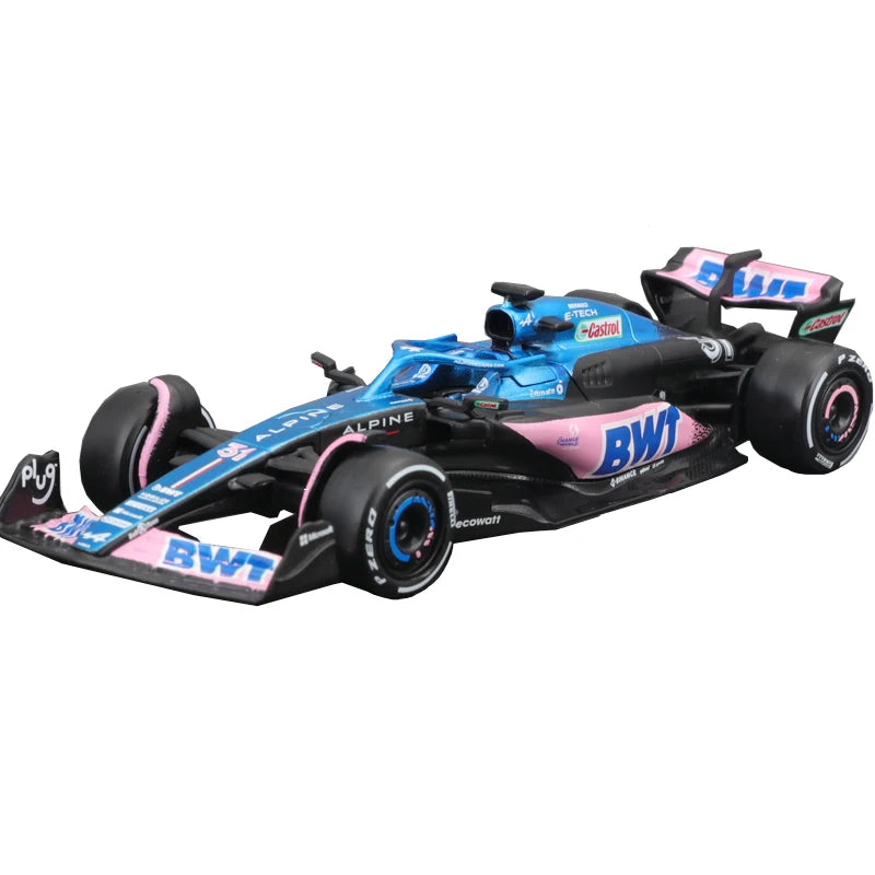 Bburago 1:43 F1 Model Car Mercedes Ferrari Redbull Racing SF23 AlpineA523 AlfaC43 Metal Diecast Verstappen Collectible Miniature