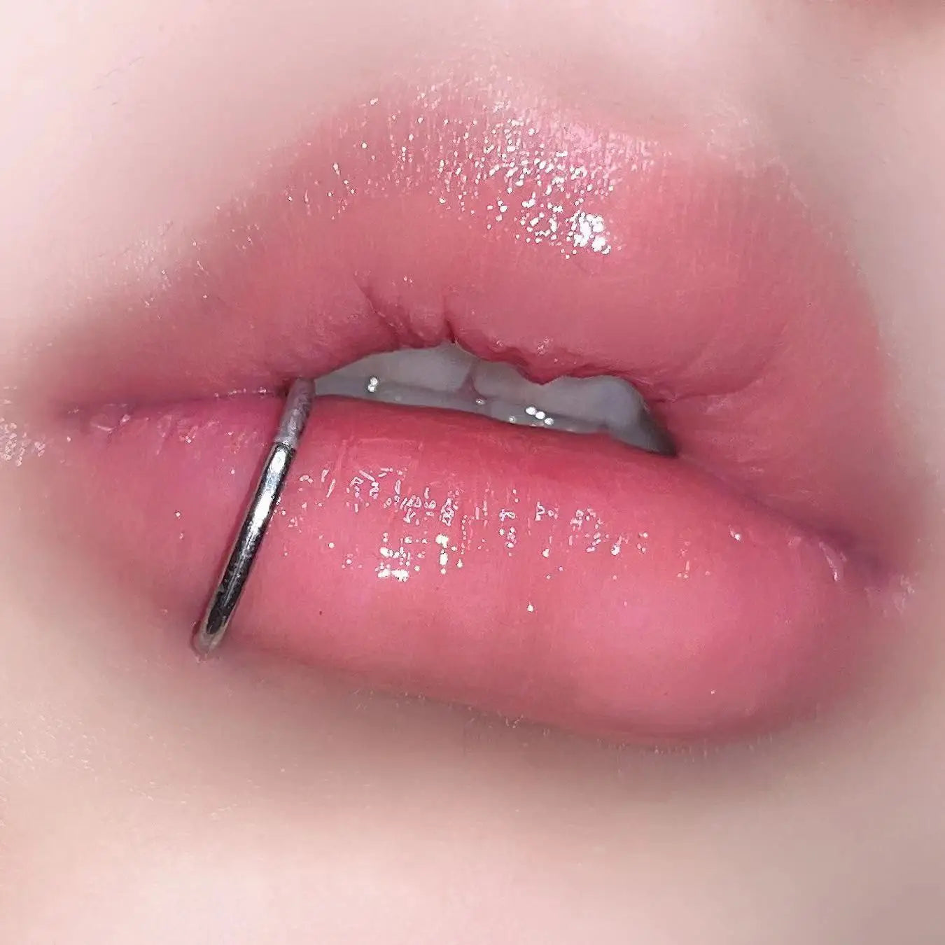 5PCS Punk Lips Rings Medical Titanium Steel Nose Ring Fake Nose Ring Septum Piercing Clip on Mouth Ring Fake Piercing Body Clip