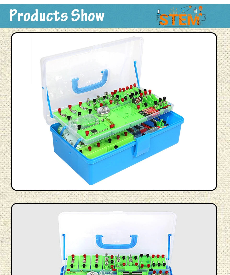Physics Labs Circuit Learning Kit Basic Electricity Discovery Principles Kit for School Teacher Student Science Study Parallel