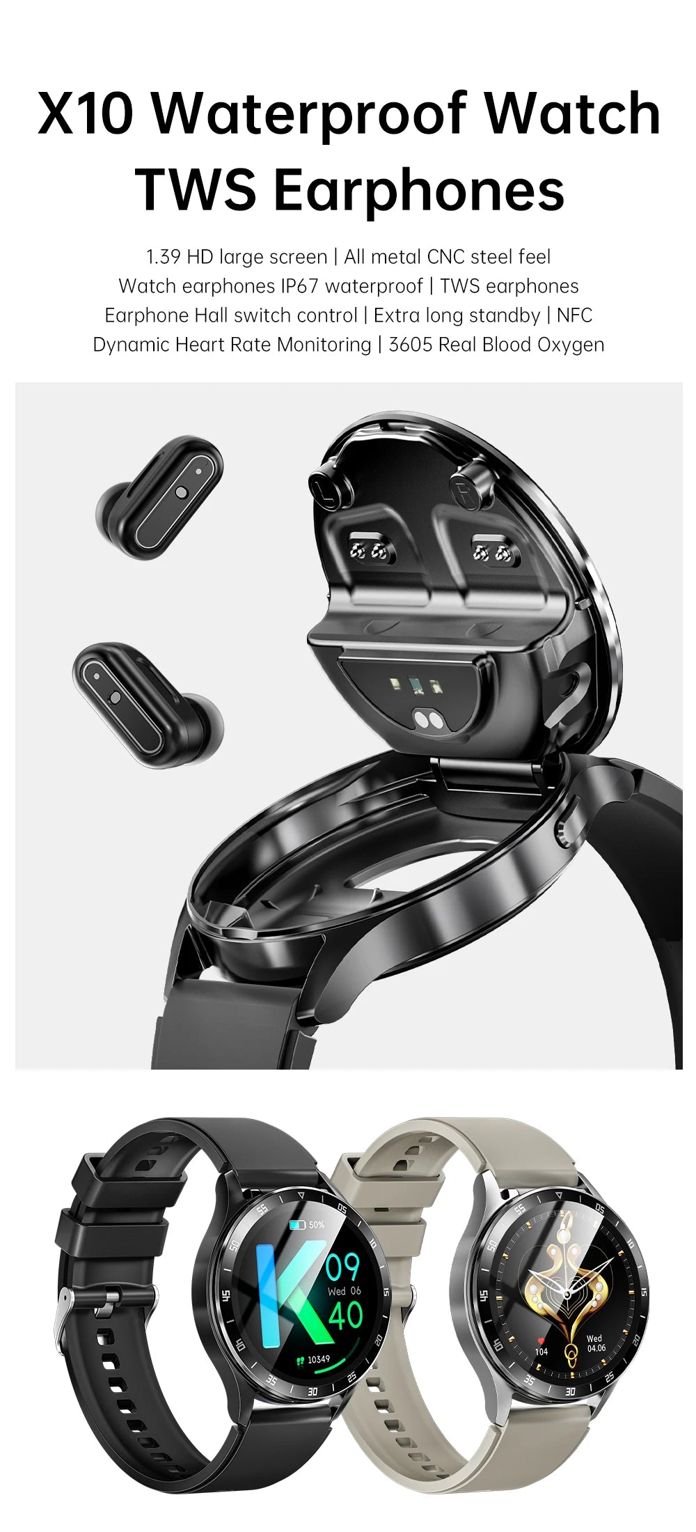 2024 New Bluetooth Call Smart Watch High end Men's Multi sport Mode NFCIP67 Waterproof Fitness Women's Smart Electronic Watch