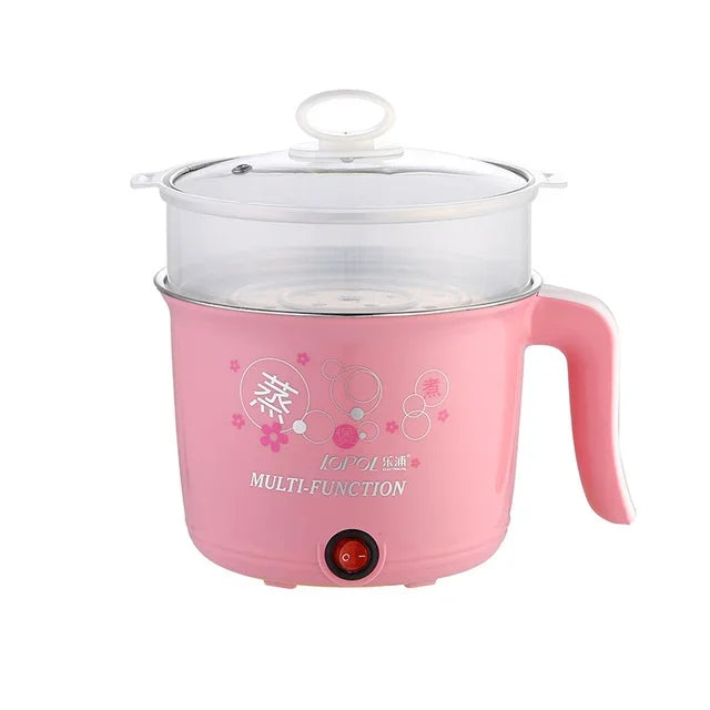Multifunction Mini Electric Cooker 1-2 People Portable Hot Pot Multi Ramen Pot Mini Rice Cook Home Kitchen Appliance Korea 220V