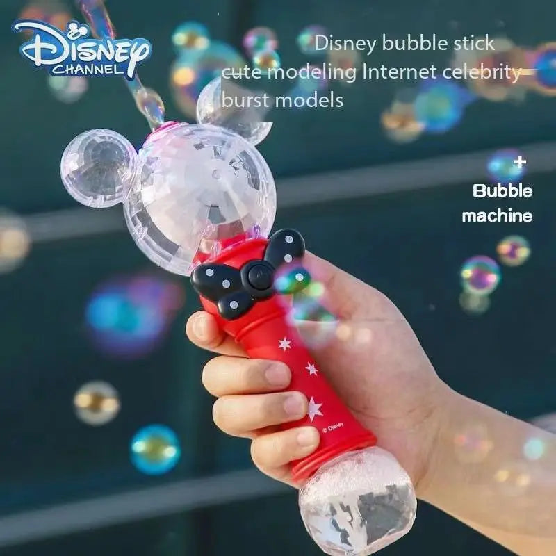 Miniso Cartoon Mickey Mouse Automatic Blowing Bubble Stick Lighting&music Waterproof Toy For Kids Girl toy Gifts
