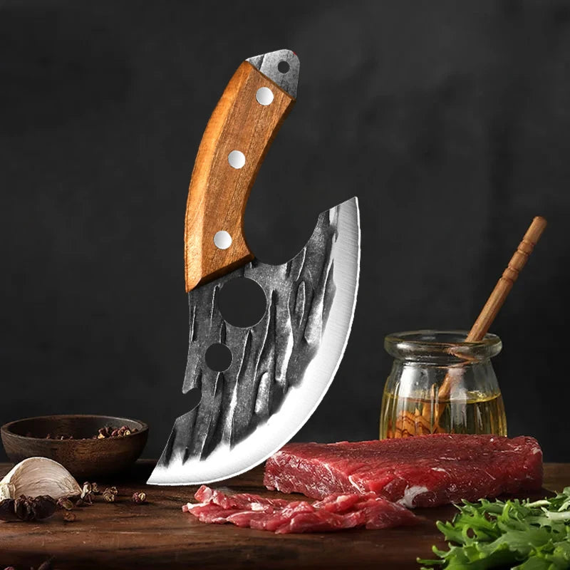 Multifunctional Kitchen Knife Stainless Steel Forged Knife Meat Cleaver Boning Knife with Bottle Opener Portable Pocket Knife