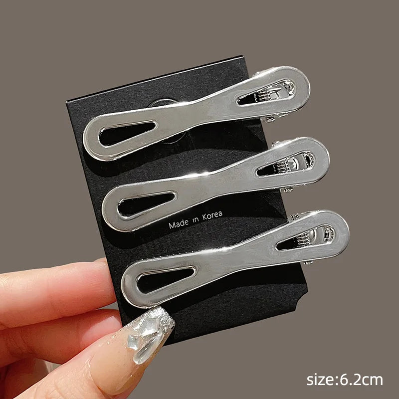 3Pcs/Set Sweet Fashion Metal Hairpin Non Slip Hairpin Geometric Hollow Hair Pin Women Barrettte
