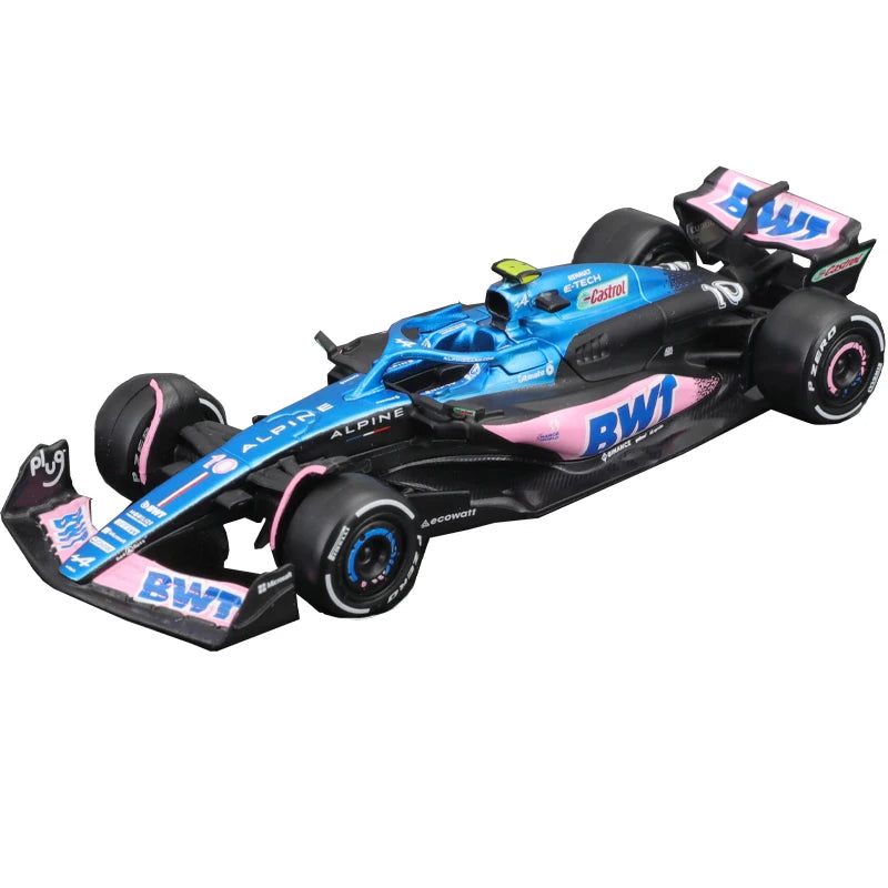 Bburago 1:43 F1 Model Car Mercedes Ferrari Redbull Racing SF23 AlpineA523 AlfaC43 Metal Diecast Verstappen Collectible Miniature