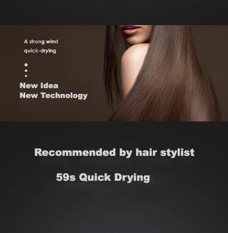 Hair Dryer For Women Quick-Drying Low-Noise Electric Hairbrush Professional Blue Light Negative Ion Collagen Hair Care Dryer