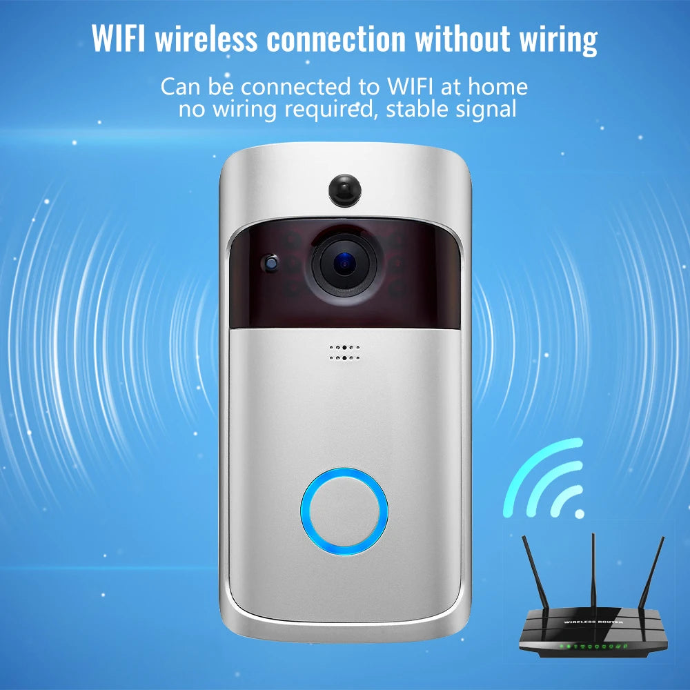 Smart WiFi Video Doorbell IP65 Waterproof Home Doorbell Phone Ring Intercom 6x850 Night Vision Lamps Infrared Security Alarm