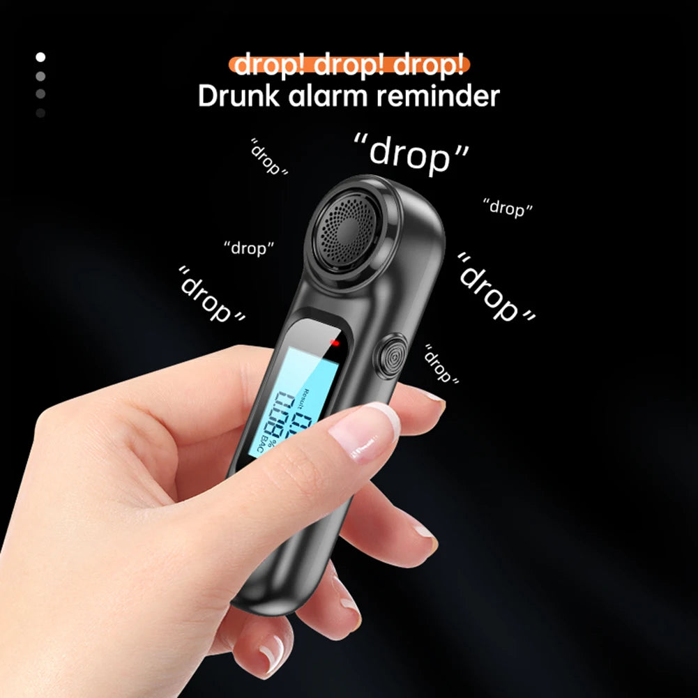 Non-Contact High-Precision Alcohol Tester Portable Car Alcoholimeter Digital LCD Screen Accuracy Breathalyzer Diagnostic Tool