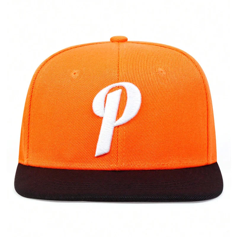 Unisex P Letter Embroidery Hip-hop Hats Outdoor Adjustable Casual Baseball Caps Sunscreen Hat