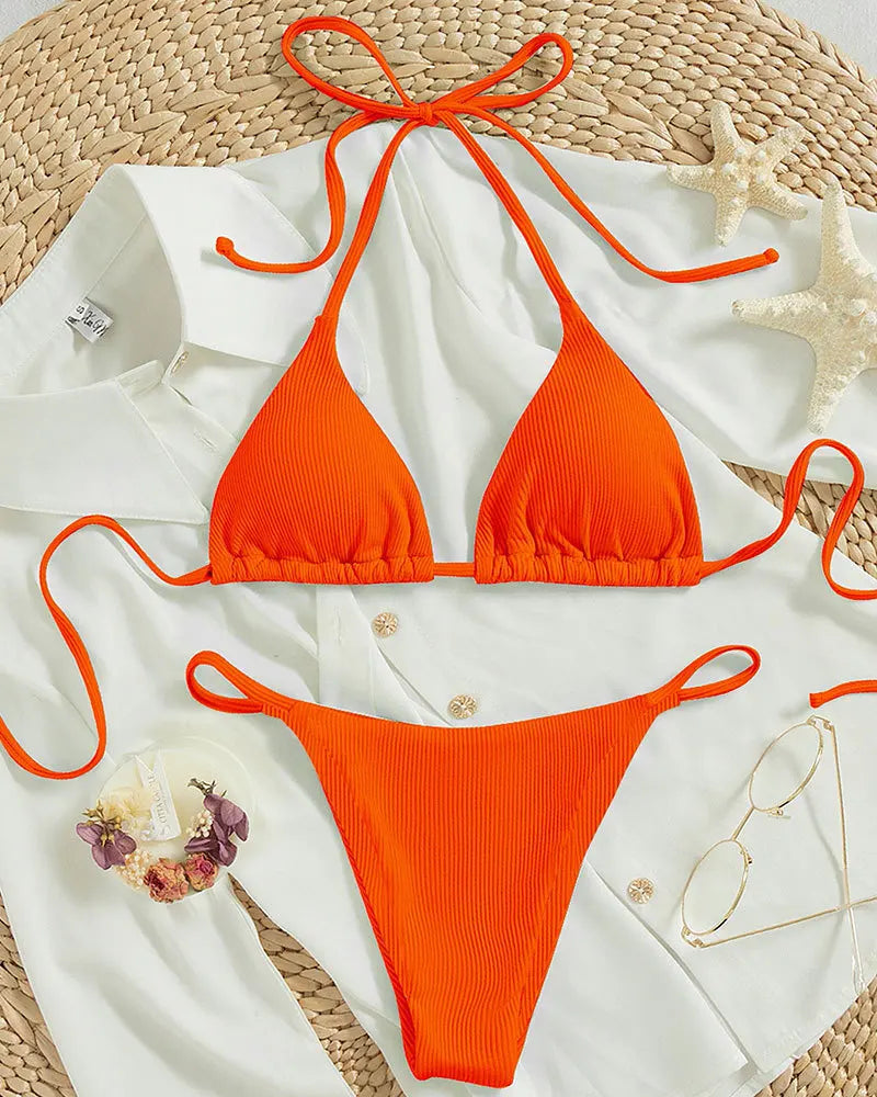 2025 New Bikini Set Pad Beach Triangle Swimwear Women XS-XL Maio Biquinis Swimsuit Tankini Femme Badpak Dames Mujer купальники