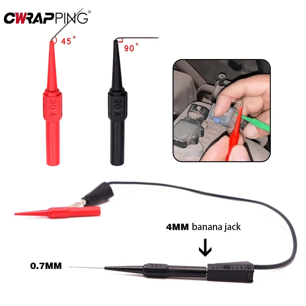 2/4/8PCS Car Tip Probes Diagnostic Tools Insulation Piercing Needle Non-destructive Multimeter Test Pen Clamp Copper Lead Tools