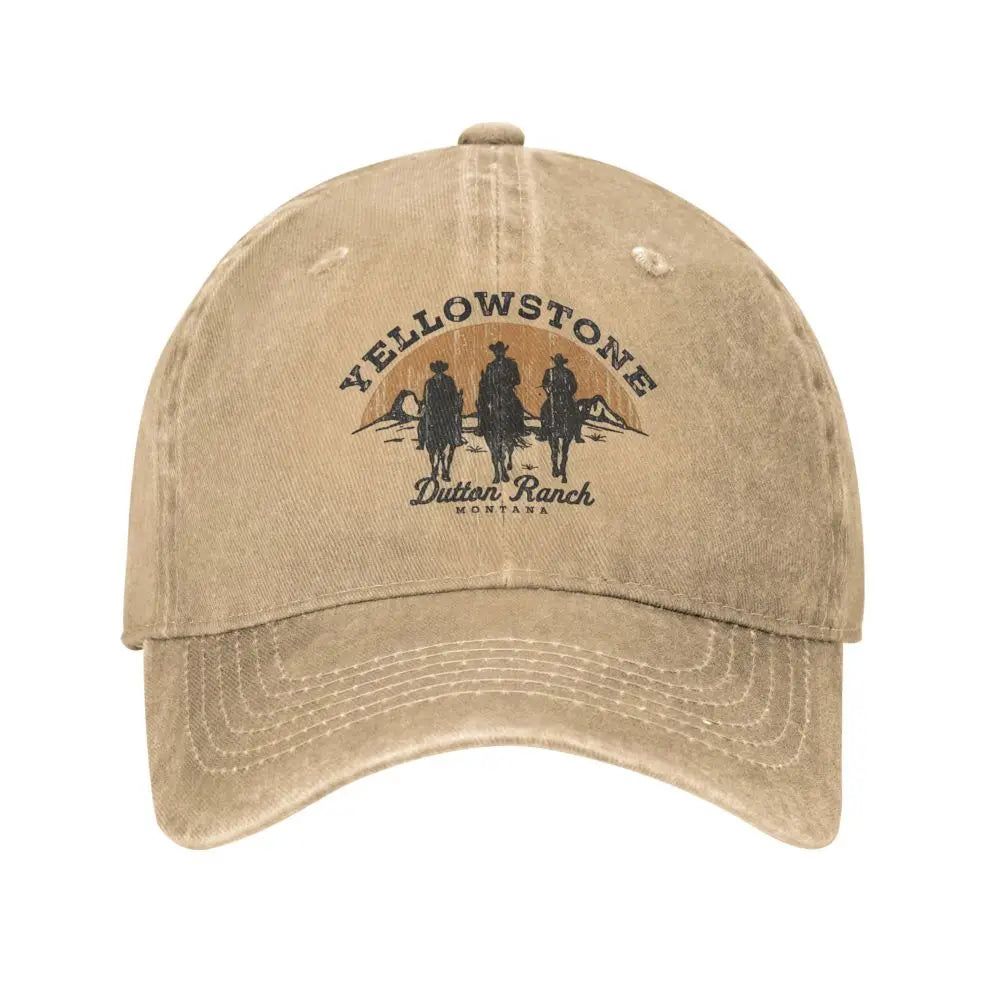 Yellowstones Dutton Ranch Baseball Caps Vintage Distressed Washed Tv Show Snapback Hat Unisex Style Outdoor Summer Hats Cap