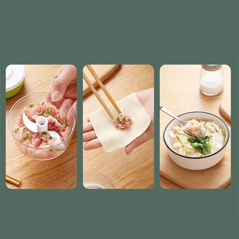 Portable Vegetable and Food Cutter Manual Garlic Puller Fruit Chopper Kitchen Too Multi-function Meat Grinder