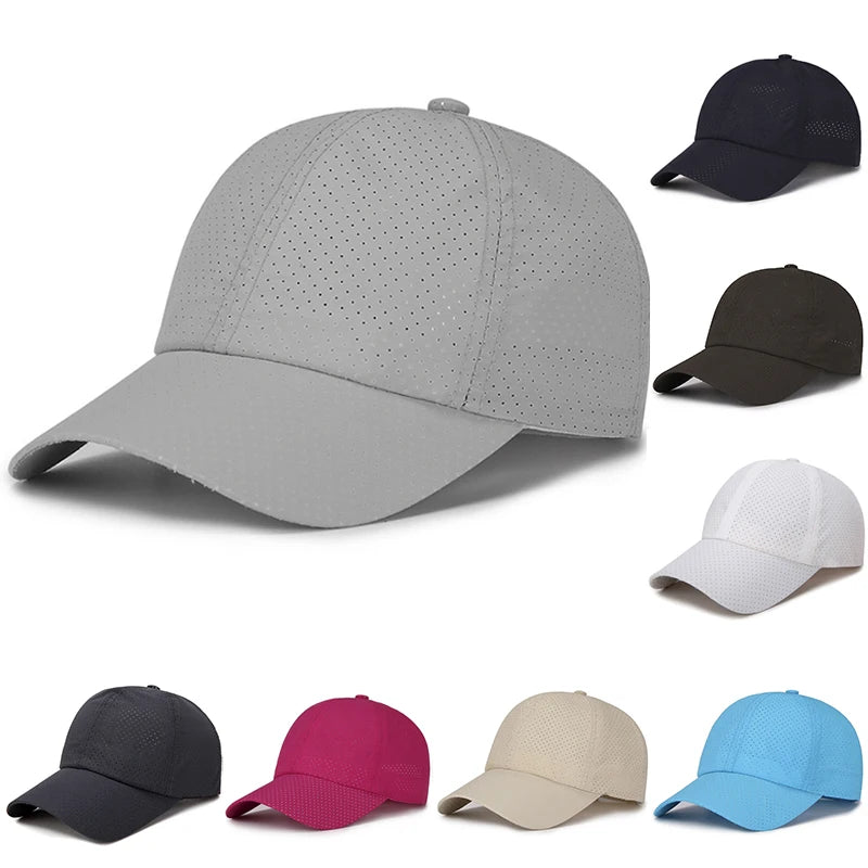 2024 New Summer Men Women Snapback Quick Dry Mesh Baseball Cap Sun Hat Bone Breathable Hats Adjustable outdoor hat