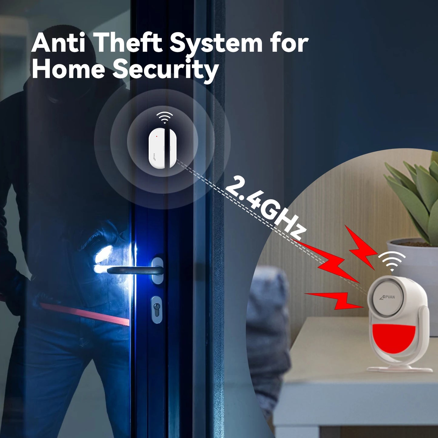 CPVAN Wireless WIFI Infrared Motion Sensor Detector Alarm Tuya Smart Home Alarm security protection System House Burglar Alarm