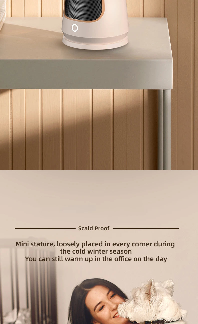 1200W Portable Desktop Electric Heaters Heater for Home Foot Warmer Heater Energy Saving Bedroom Heating for Office Home