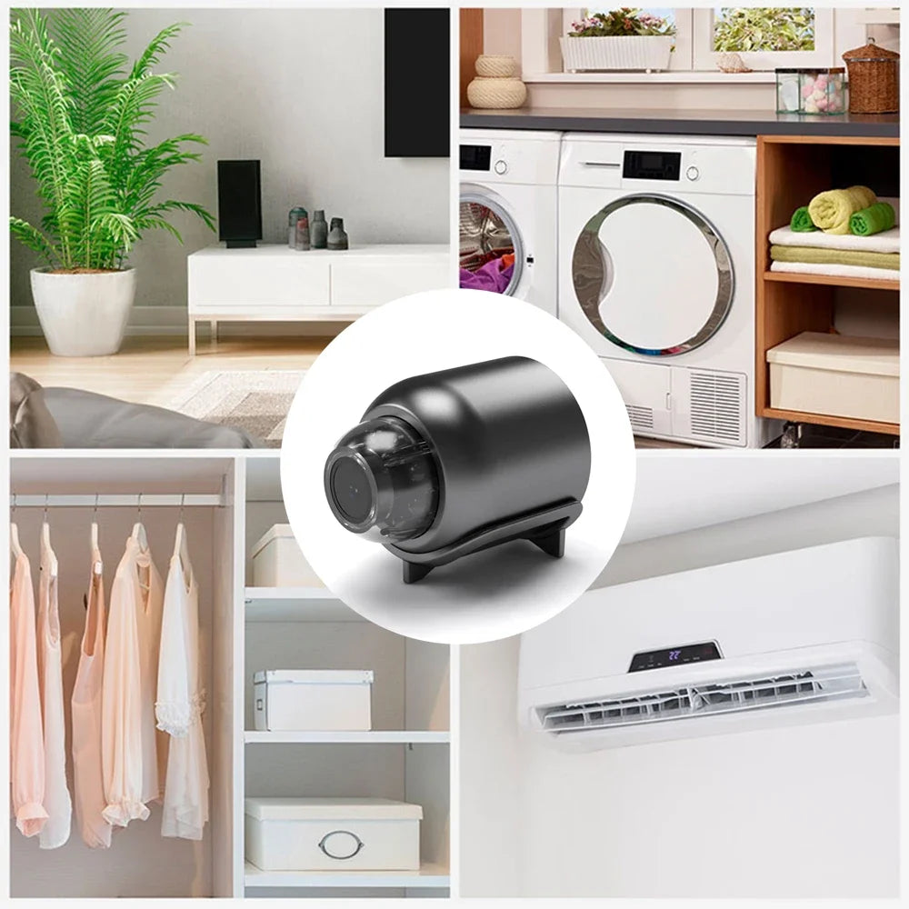 1080P HD X5 Mini WiFi Camera Included Sound Detector for Home Office 140 Degrees Micro Baby Monitor Night Vision IP Cam