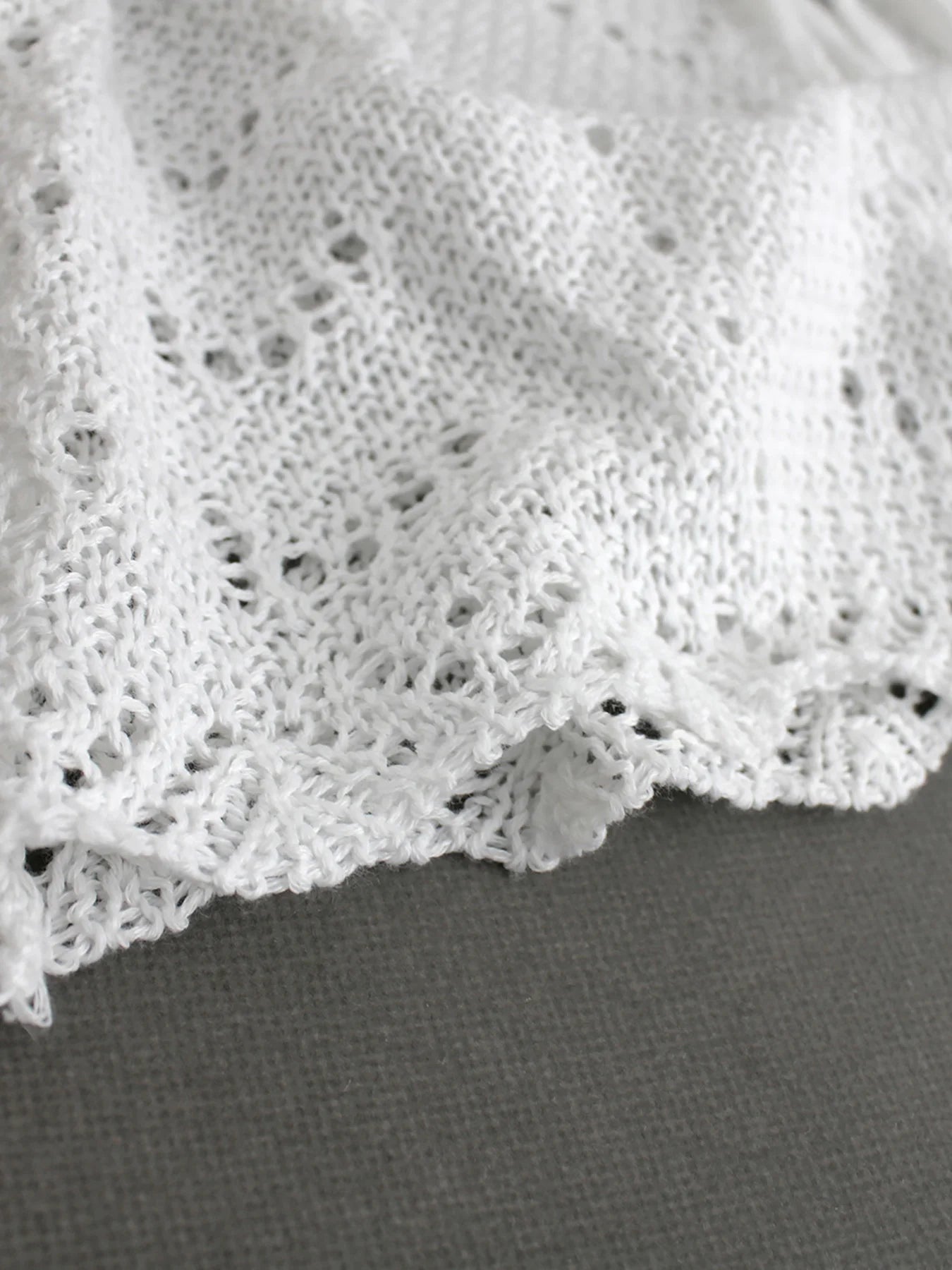Women's knitting beach short-sleeved wispy knit cardigan
