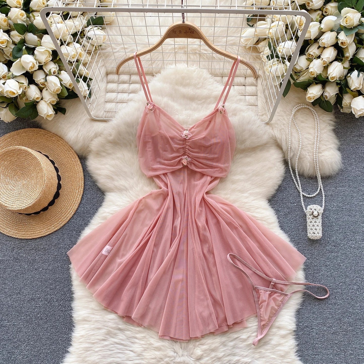 Girls Sexy Cute Japanese JK Uniform Mini Checkered Strap Skirt Off Shoulder High Waist Elastic Cosplay Dress Hot Sweet Pajama