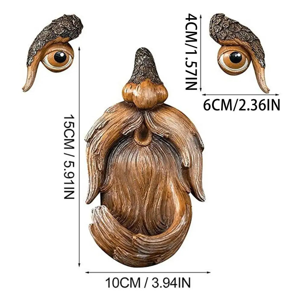 Funny Old Man Tree Face Hugger Garden Art Outdoor Tree Amusing Old Man Face Sculpture Whimsical Tree Face Garden Decoration