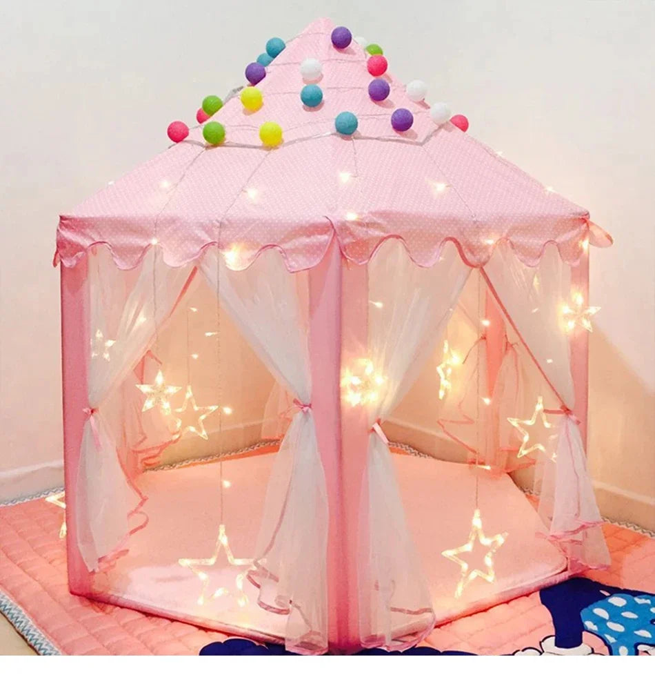 Portable Children's Tent for Kids Tent Toys for Girls Princess Castle Tipi Infantil Teepee Baby Christmas Gifts