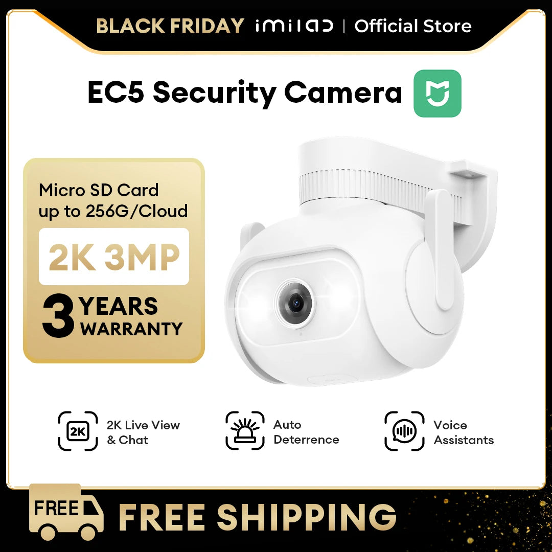 IMILAB EC5 -Smart Security System Kit, Outdoor Video Surveillance, Wireless App Control, Floodlight Camera, Wi-Fi, 2K