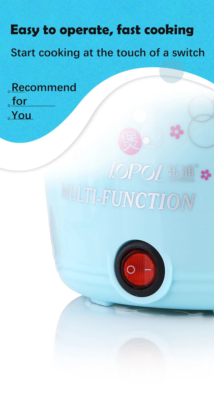 Multifunction Mini Electric Cooker 1-2 People Portable Hot Pot Multi Ramen Pot Mini Rice Cook Home Kitchen Appliance Korea 220V