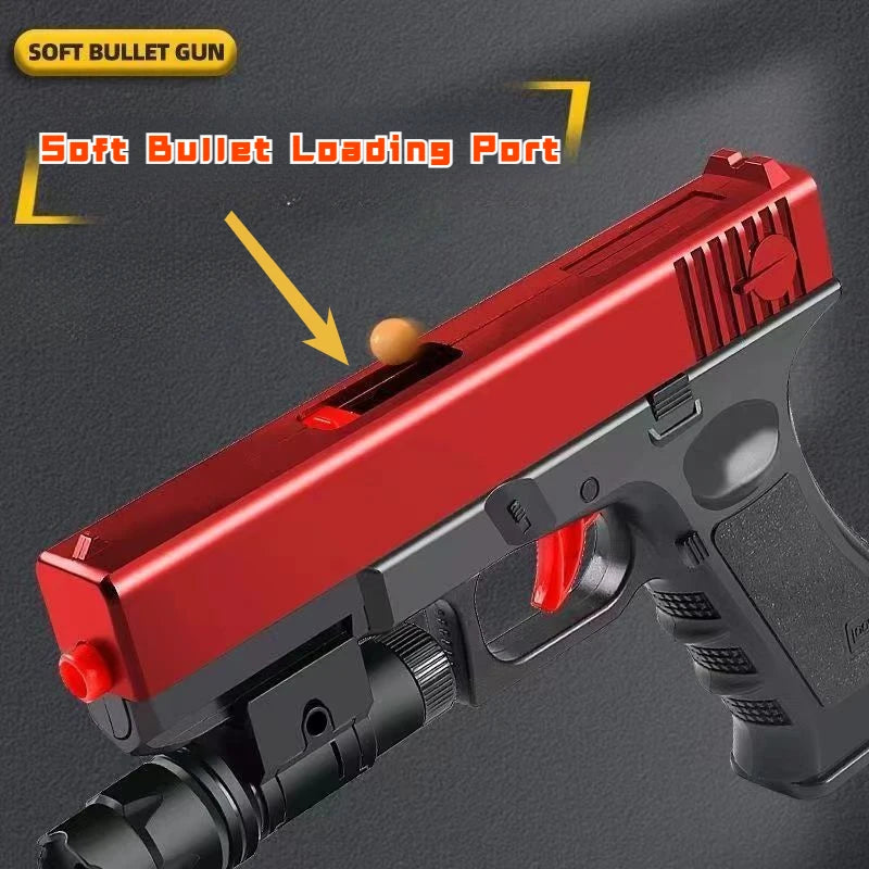 Csnoobs Manual Loading Toy Guns Safety Soft Bullet Gun CS Outdoor Weapon Shooting Games Birthday Gift for Kids Adult