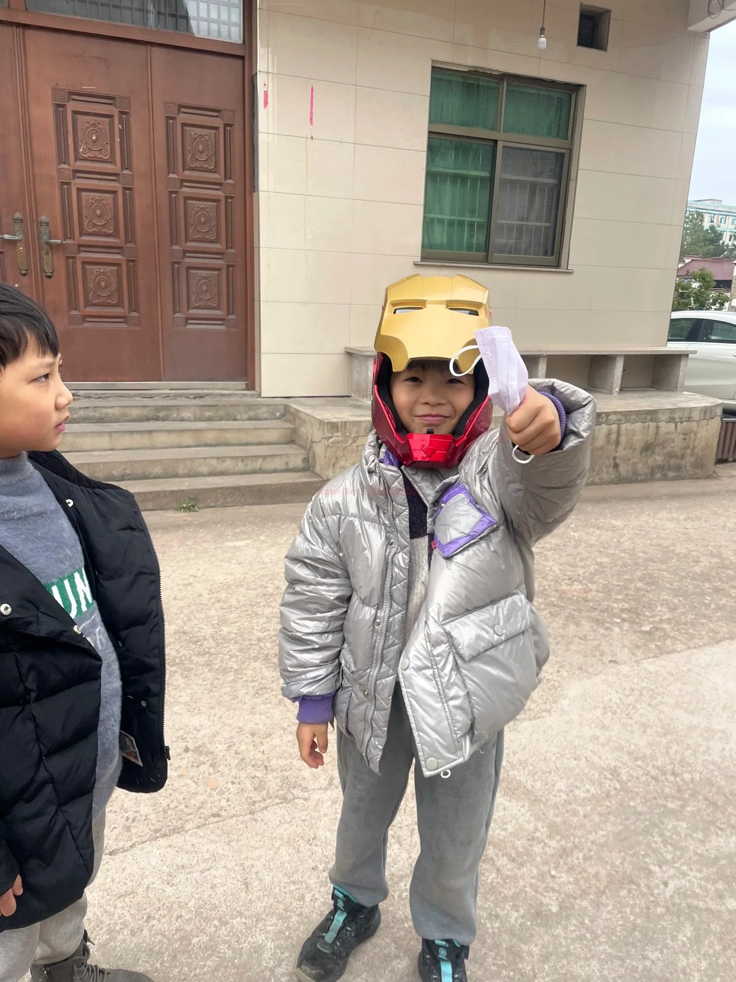 In Stock New Marvel Avengers Iron Man Helmet Cosplay 1:1 Light Led Ironman Mask Pvc Action Figure Toys Child Adult Gift