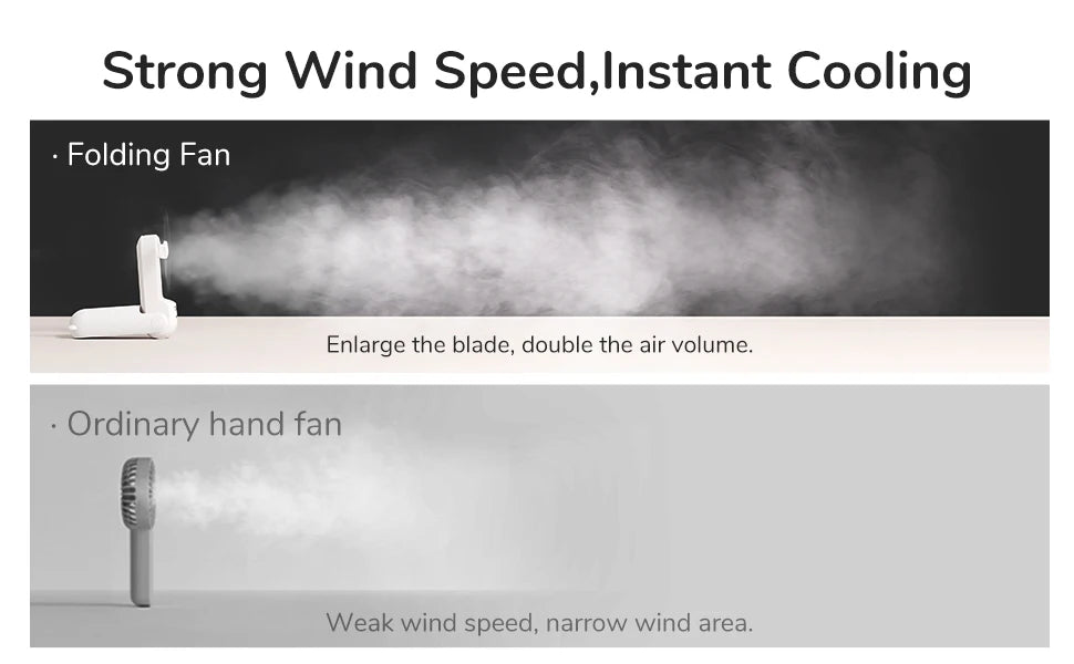 JISULIFE 3 in 1 Pocket Mini Handheld Fan,USB 4500mAh Rechargeable Portable Fan with Power Bank&Flashlight,Travel,Camping,Outdoor