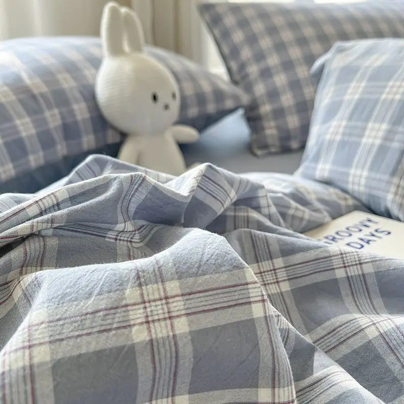 Classic Duvet Cover Set with Pillowcases Flat Sheet Nordic Style No Comforter 2025 New Bedding Kit Double Twin Size Bed Linens