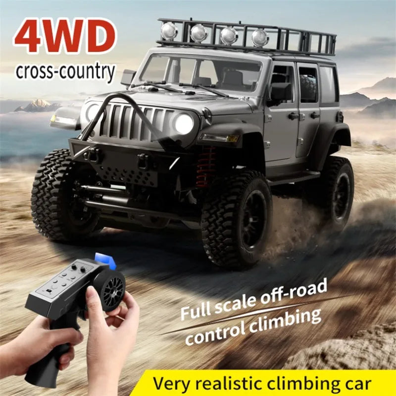 RC Crawler 4x4 Car MN128 2.4G Climbing Buggy Professional with LED Light Full Scale Remote Control Cars Toys for Boys Gift