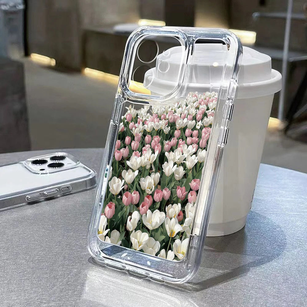 Case For iPhone 11 Case iPhone 14 Pro Max Case For iPhone 12 14 13 16 Pro 15 Pro Max XR XS 7 8 15 Plus Cover Flower Soft Fundas