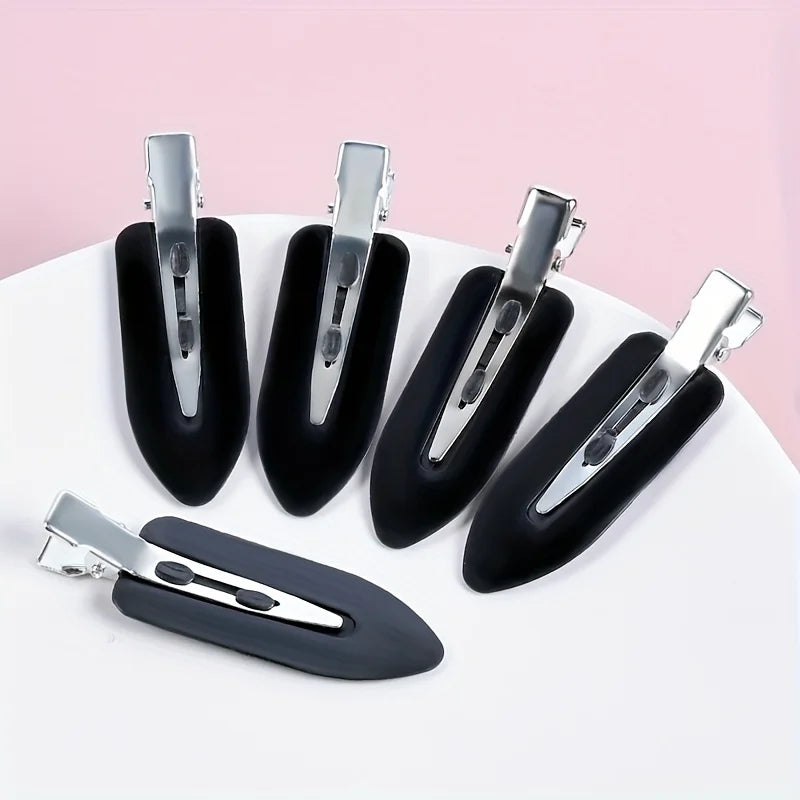 5pcs Simple Trendy Versatile Hair Clips Materials For DIY Supplies, Pure Colors Hair Clips For Handmade Jewelry Accessories
