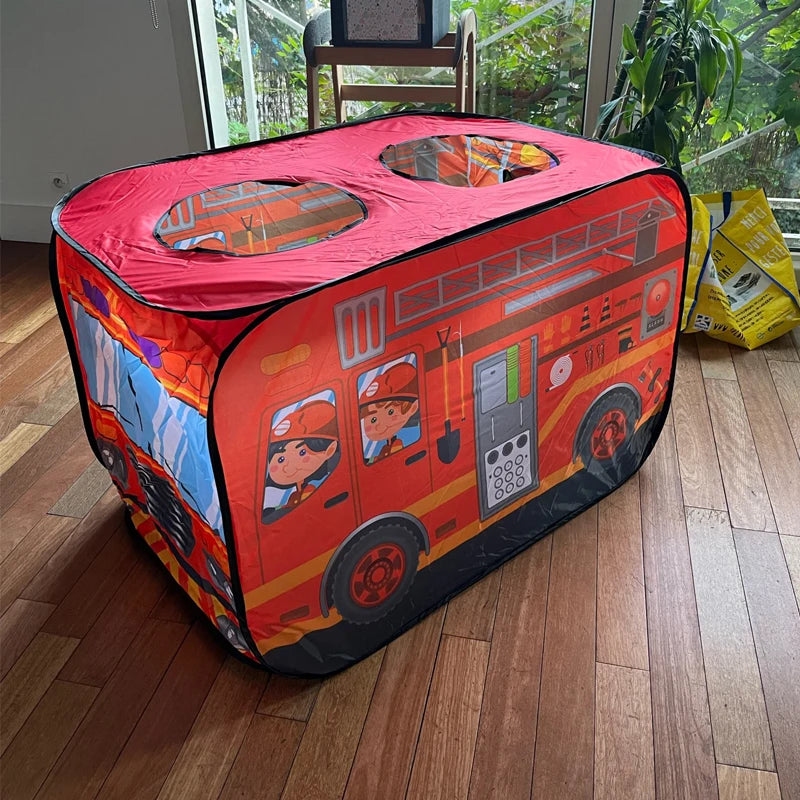 Children'S Indoor Ice Cream Car Tent Toys Playhouse Princess Boy Baby Game House Folding Ball Pool House Hamburg Car Pattern