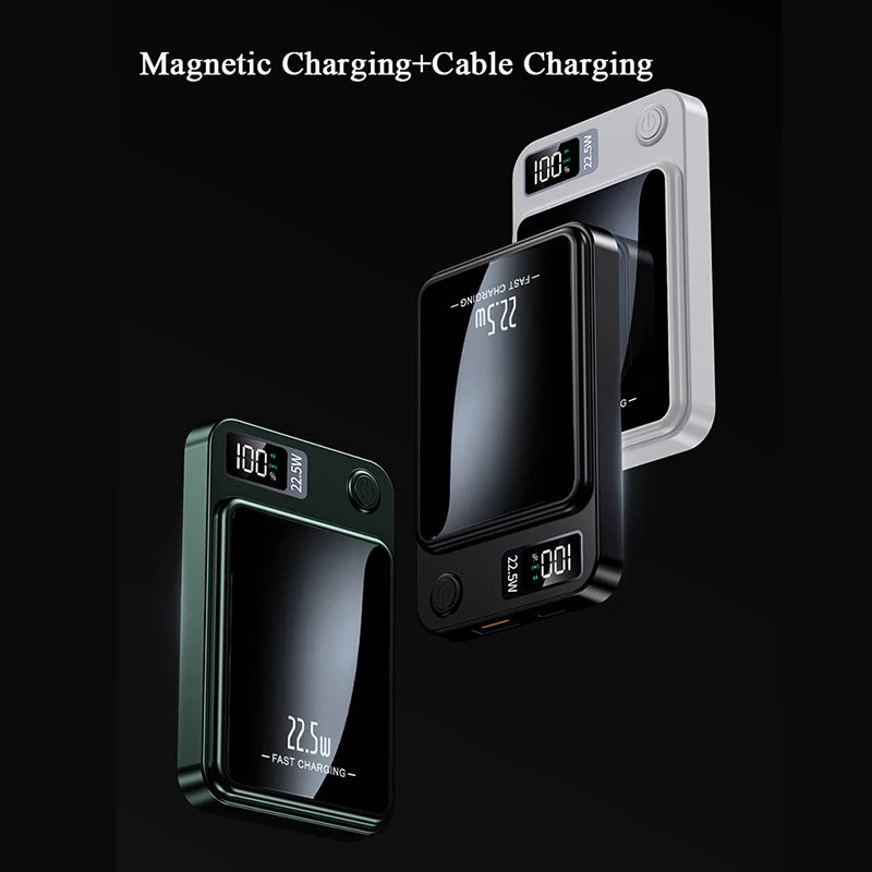 100000mAH Power Bank Magnetic Wireless 22.5W Ultra Capacity Super Fast Charging Magnetic Power Bank For Iphone15 Samsung Xiaomi