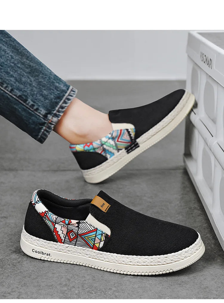 Flat Canvas Shoes For Men Fisherman Linen Cloth Loafers Summer Men's Sneakers New Style Shoes Sneakers Male Casual Shoes Man